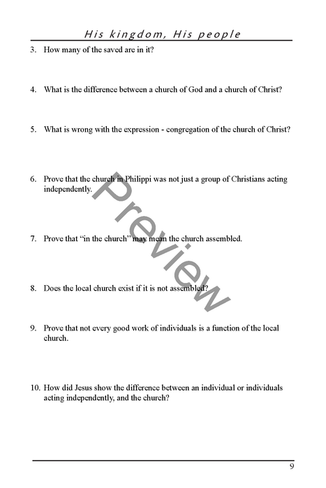 A Study of the New Testament Church