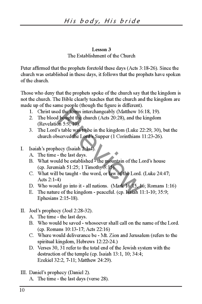 A Study of the New Testament Church