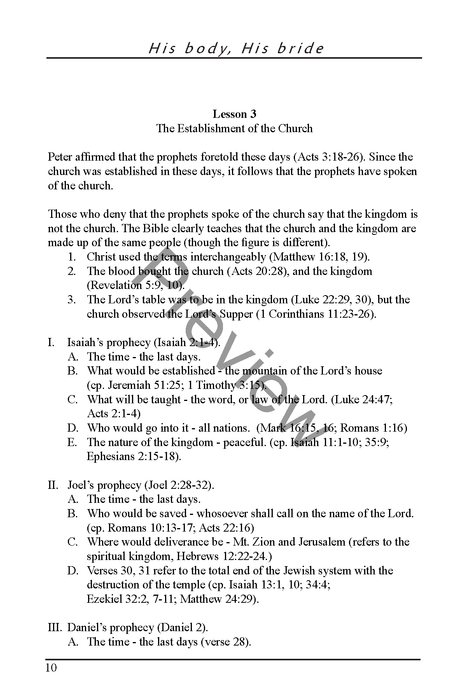 A Study of the New Testament Church