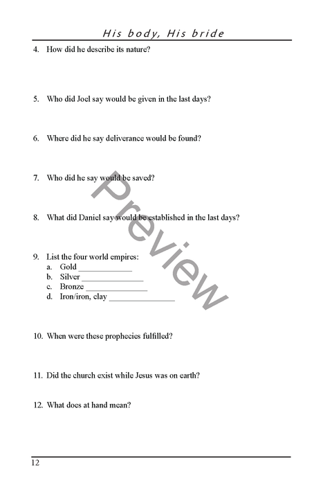 A Study of the New Testament Church