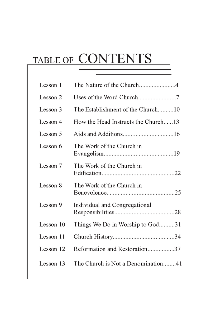 A Study of the New Testament Church