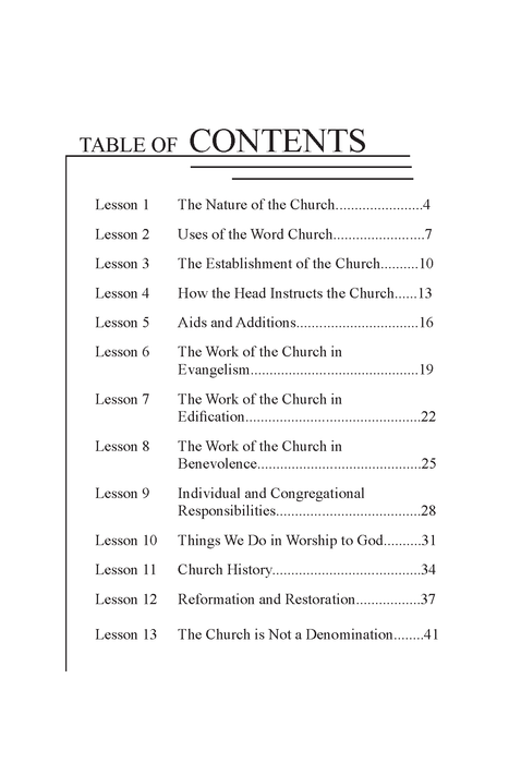 A Study of the New Testament Church