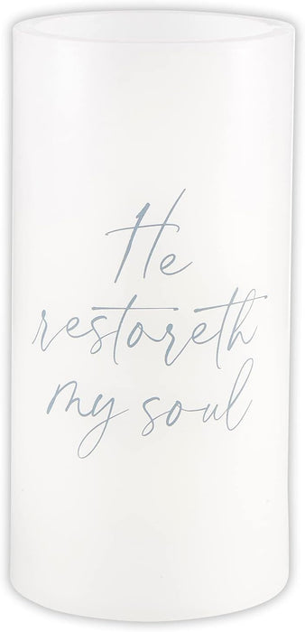 He Restoreth My Soul LED Candle