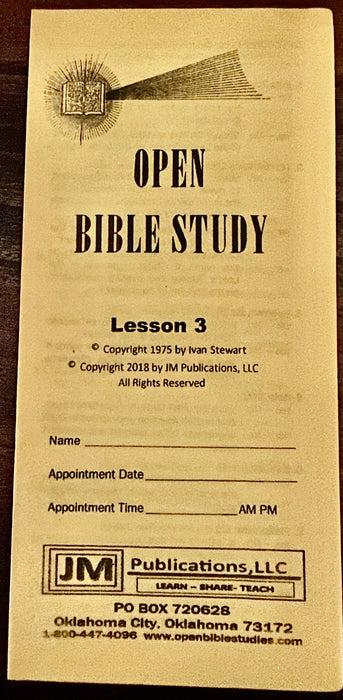 Open Bible Study Lesson 3 by Ivan Stewart