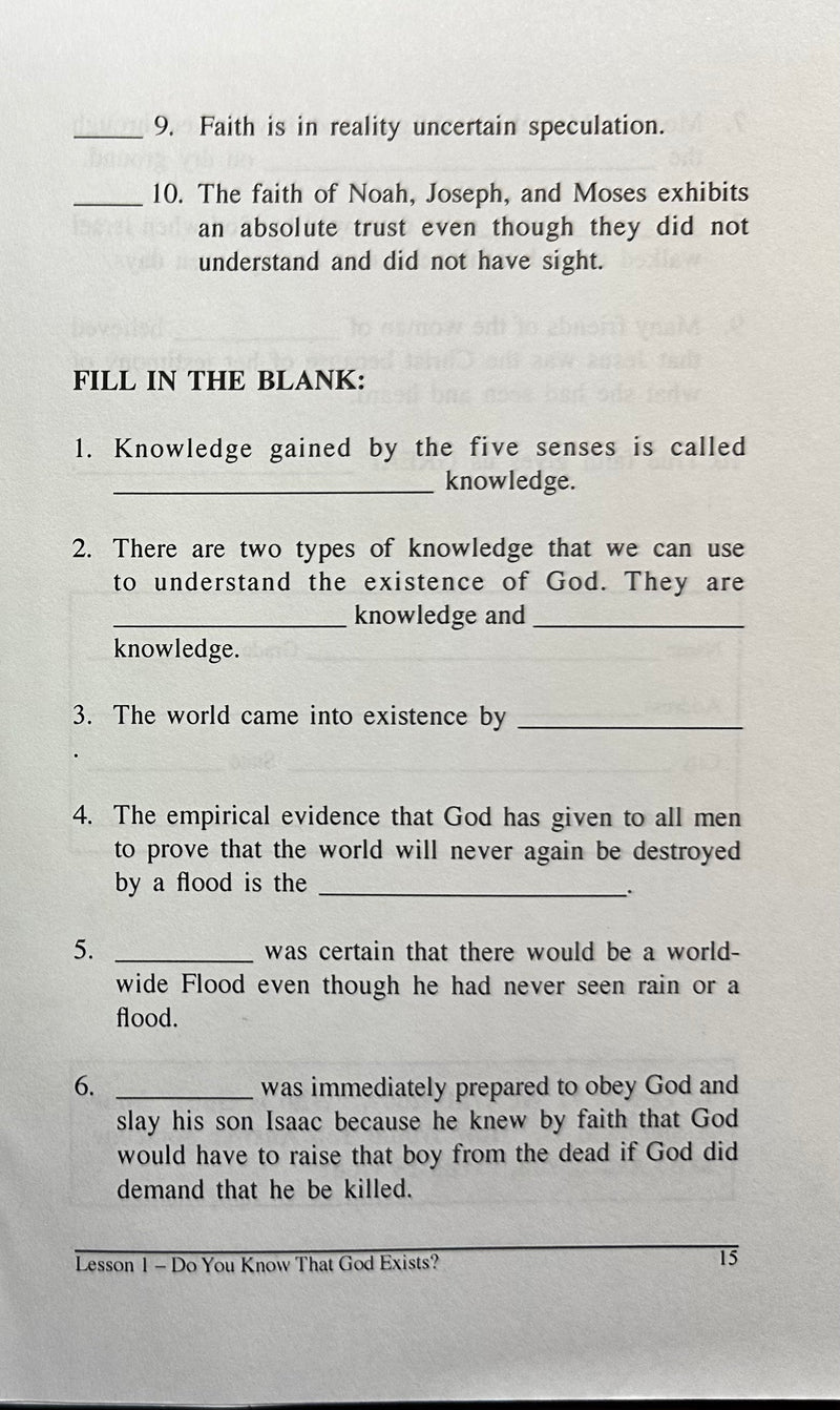 God's Will Made Simple 13 Lesson Personal Bible Study Series + Answer Key