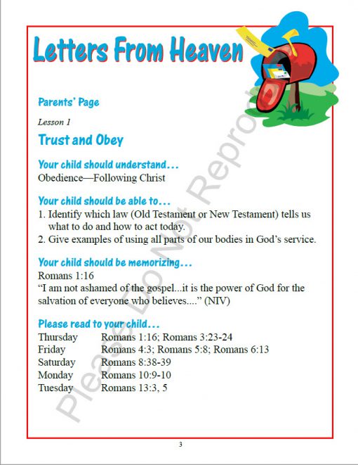 Letters from Heaven - Student Workbook