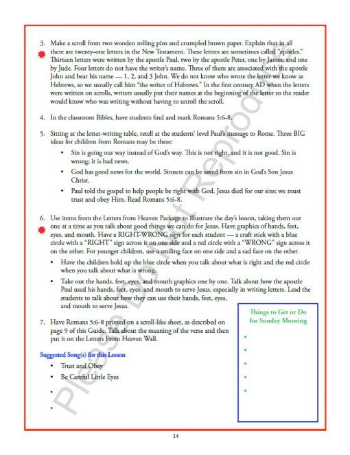Letters from Heaven - Teacher Guide