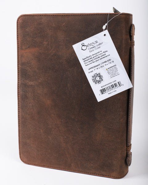 Bible Cover – Buffalo Leather – Cross – Size L