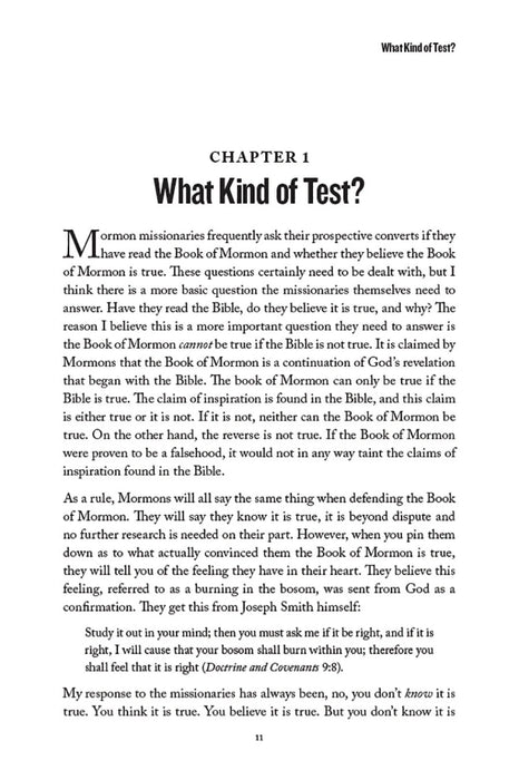 Mormonism: Will it Stand the Test?