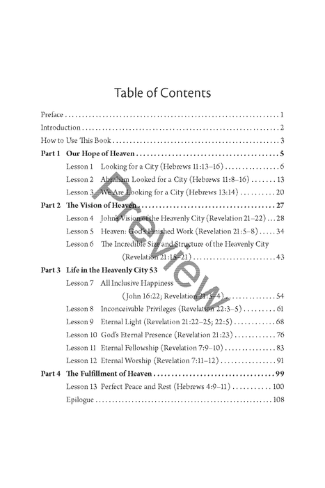 Eternal Promises, Eternal Home: A Study of Heaven - The City That is to Come