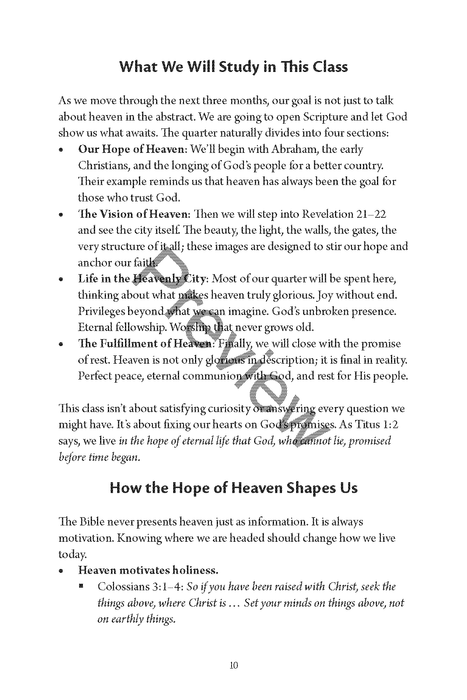Eternal Promises, Eternal Home: A Study of Heaven - The City That is to Come
