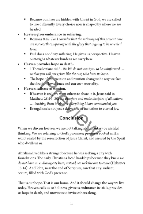 Eternal Promises, Eternal Home: A Study of Heaven - The City That is to Come