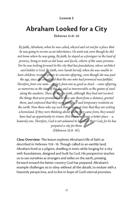 Eternal Promises, Eternal Home: A Study of Heaven - The City That is to Come