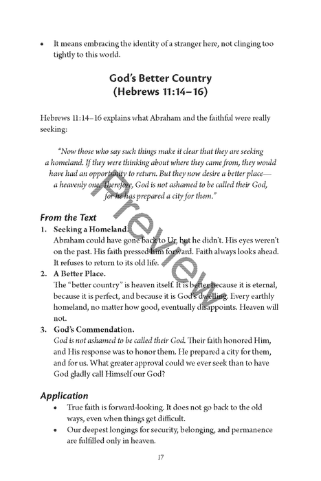 Eternal Promises, Eternal Home: A Study of Heaven - The City That is to Come