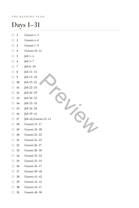 Through the Bible in a Year: A Chronological Bible Reading Journal (Undated) (6 x 9 in Softcover)