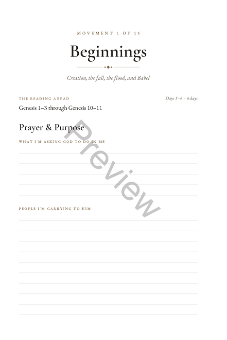 Through the Bible in a Year: A Chronological Bible Reading Journal (Undated) (6 x 9 in Softcover)