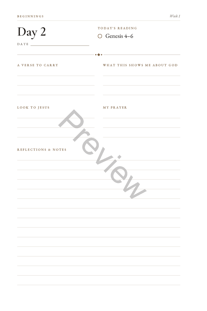 Through the Bible in a Year: A Chronological Bible Reading Journal (Undated) (6 x 9 in Softcover)