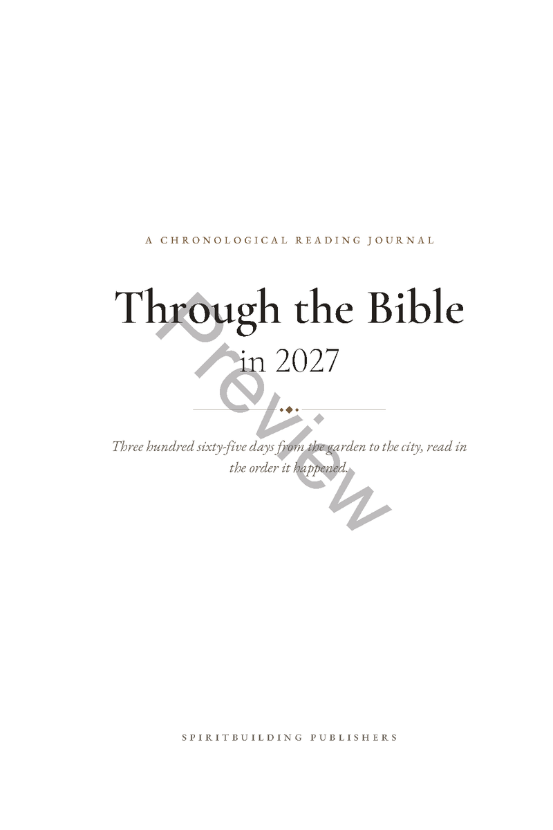 Through the Bible in 2027: A Chronological Bible Reading Journal (6 x 9 in Softcover)