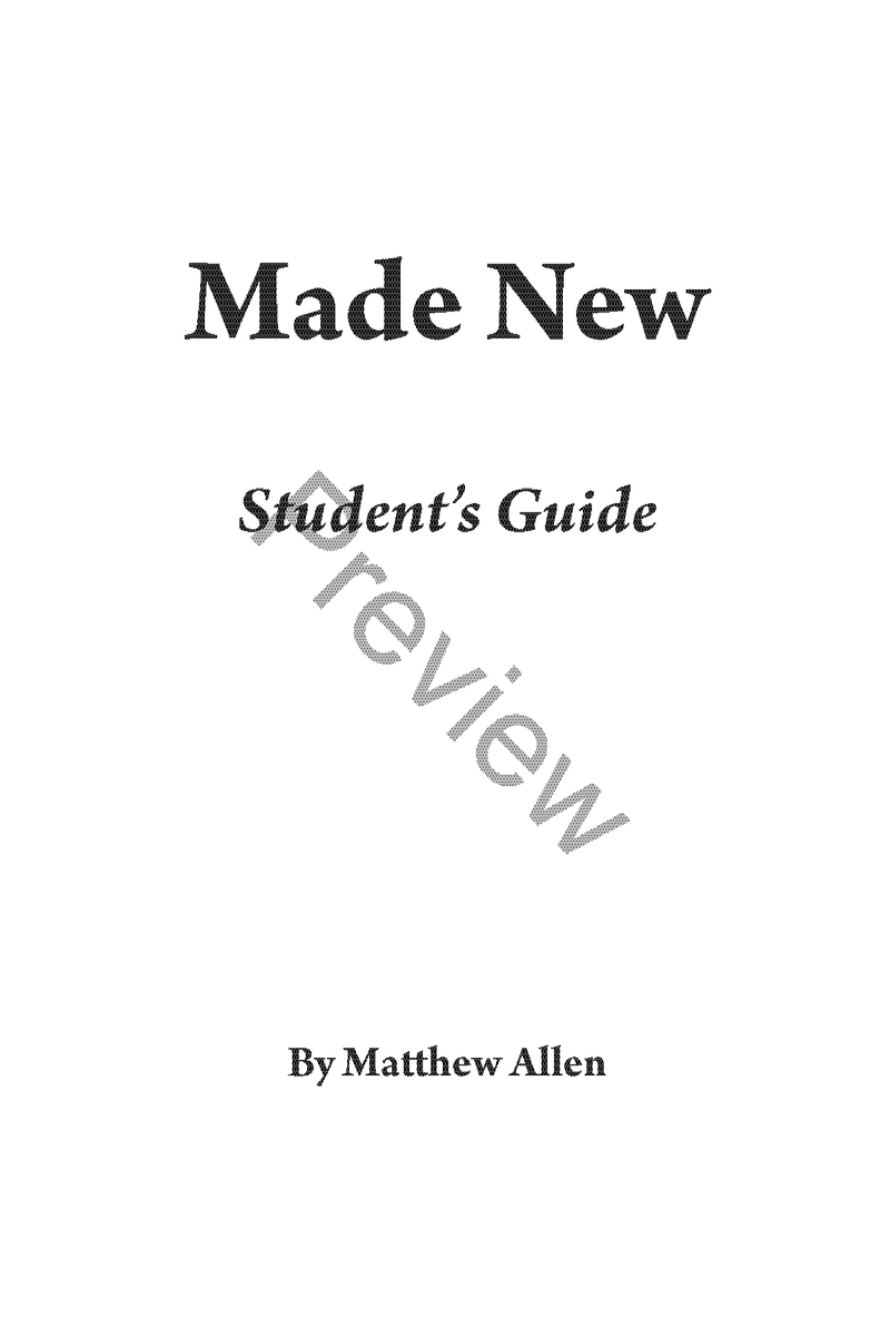 Made New: Brought From Death to Life - Student's Guide