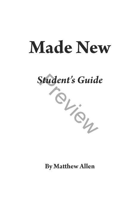 Made New: Brought From Death to Life - Student's Guide