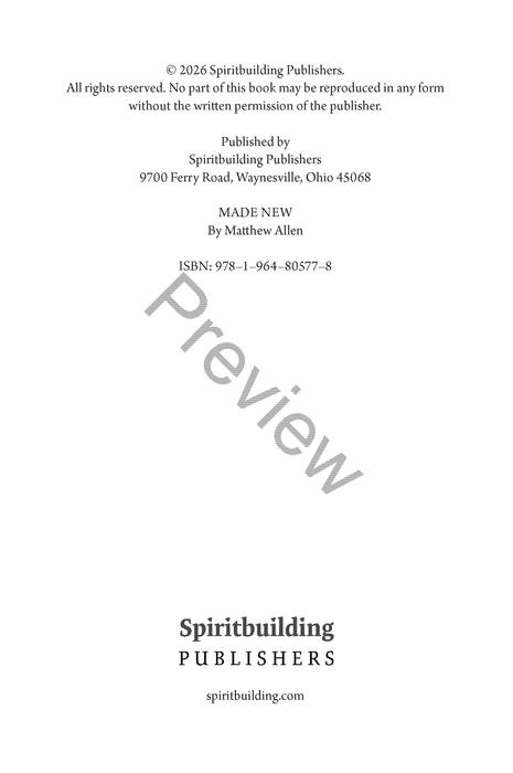 Made New: Brought From Death to Life by Matthew Allen