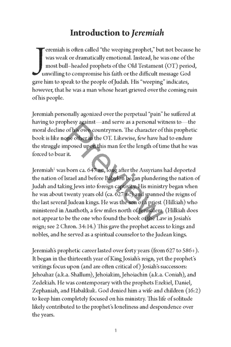 A Study of Jeremiah and Lamentations by Chad Sychtysz