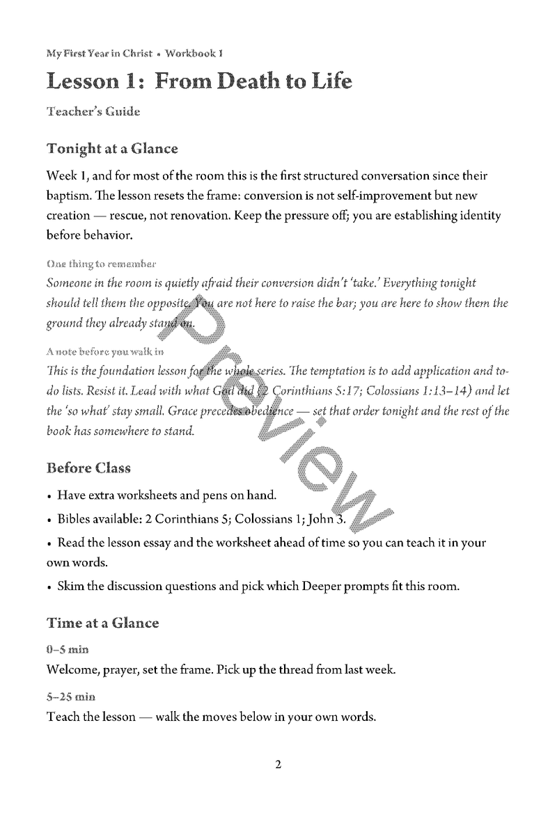 Made New: Brought From Death to Life - Teacher's Guide