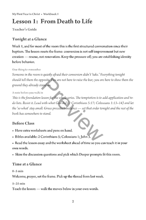 Made New: Brought From Death to Life - Teacher's Guide