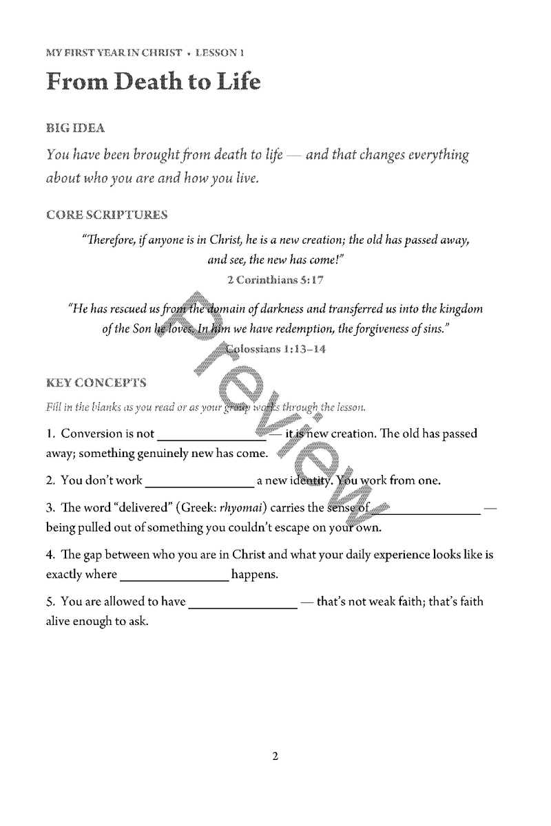 Made New: Brought From Death to Life - Student's Guide
