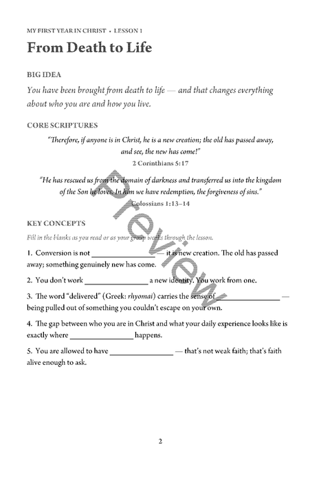 Made New: Brought From Death to Life - Student's Guide