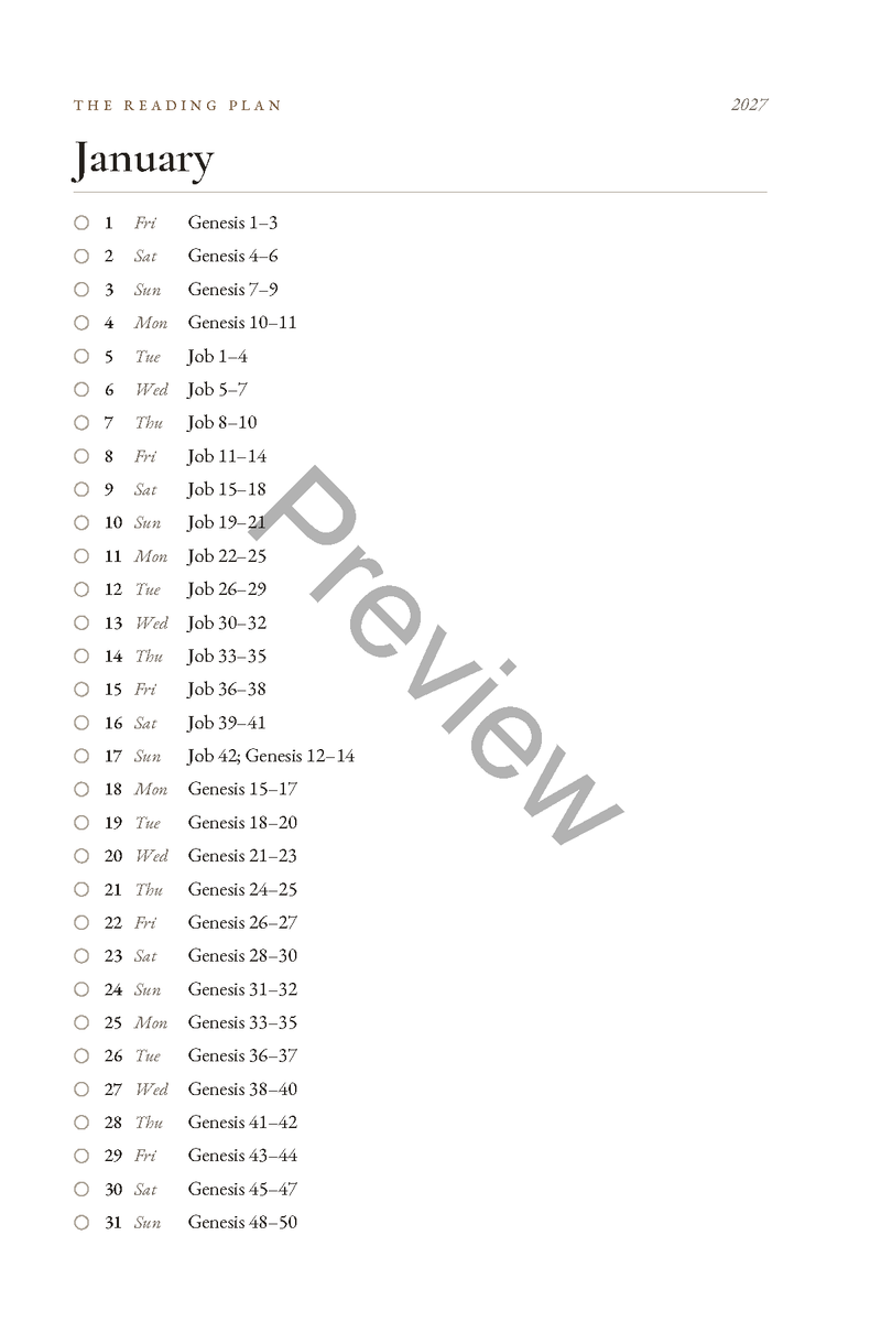 Through the Bible in 2027: A Chronological Bible Reading Journal (6 x 9 in Softcover)