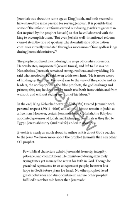 A Study of Jeremiah and Lamentations by Chad Sychtysz