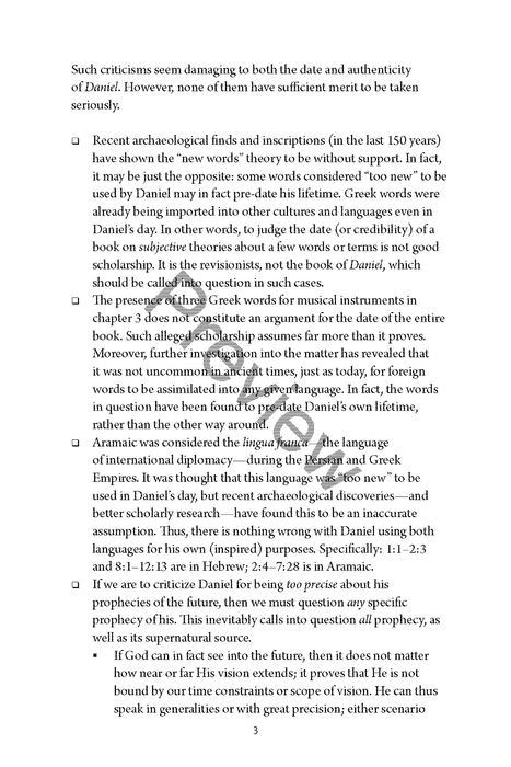 A Study of Daniel Workbook by Chad Sychtysz