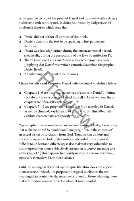A Study of Daniel Workbook by Chad Sychtysz