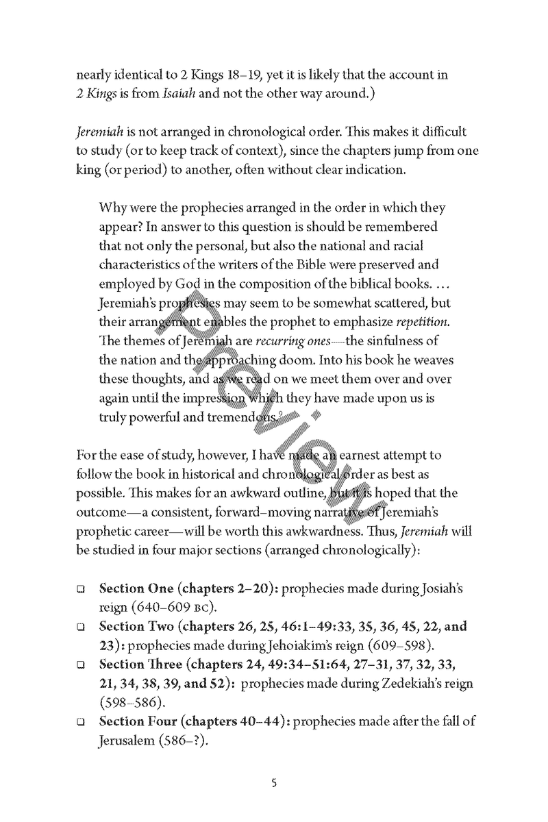 A Study of Jeremiah and Lamentations by Chad Sychtysz