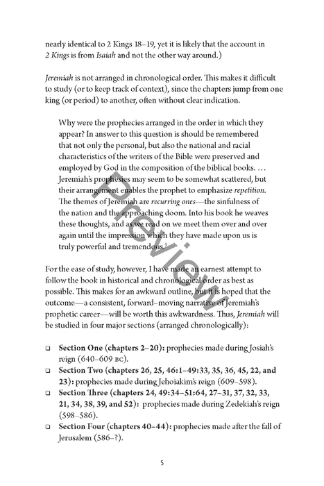 A Study of Jeremiah and Lamentations by Chad Sychtysz