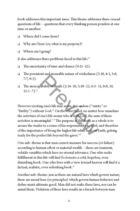 A Study of Ecclesiastes and Song of Solomon Workbook by Chad Sychtysz