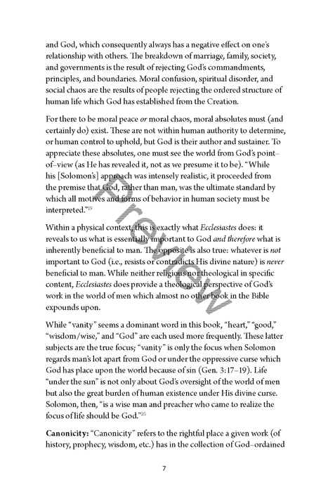 A Study of Ecclesiastes and Song of Solomon Workbook by Chad Sychtysz