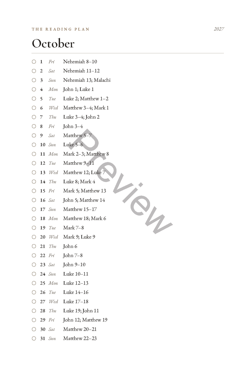 Through the Bible in 2027: A Chronological Bible Reading Journal (6 x 9 in Softcover)