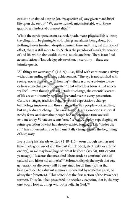 A Study of Ecclesiastes and Song of Solomon Workbook by Chad Sychtysz