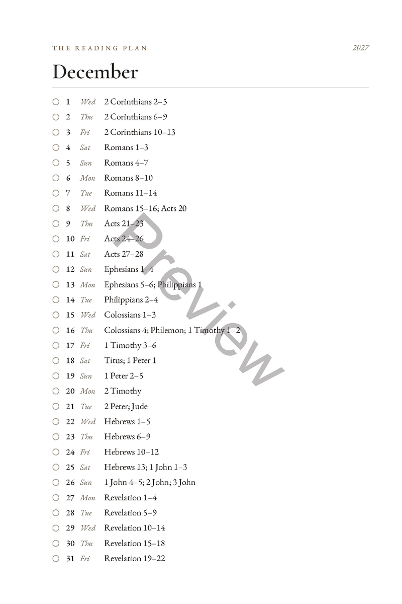 Through the Bible in 2027: A Chronological Bible Reading Journal (6 x 9 in Softcover)