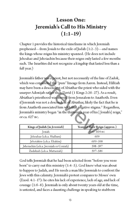 A Study of Jeremiah and Lamentations by Chad Sychtysz