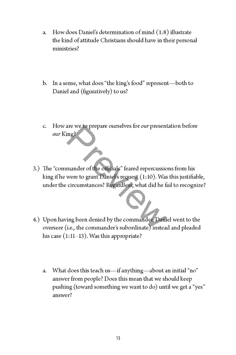 A Study of Daniel Workbook by Chad Sychtysz