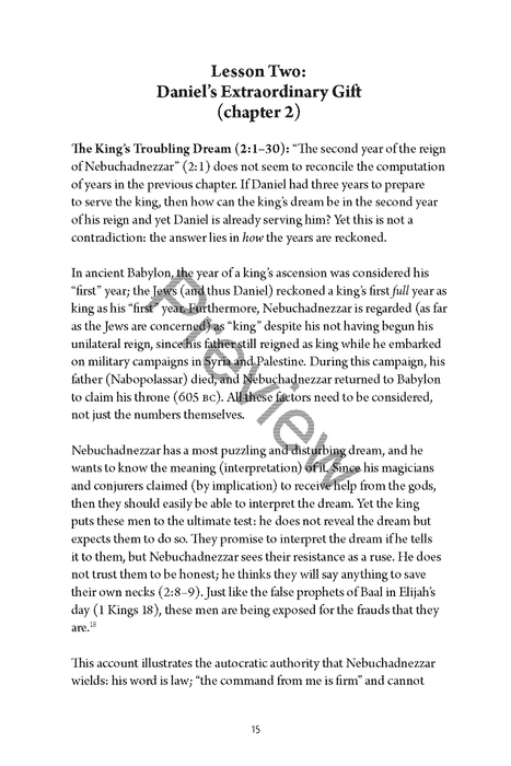 A Study of Daniel Workbook by Chad Sychtysz