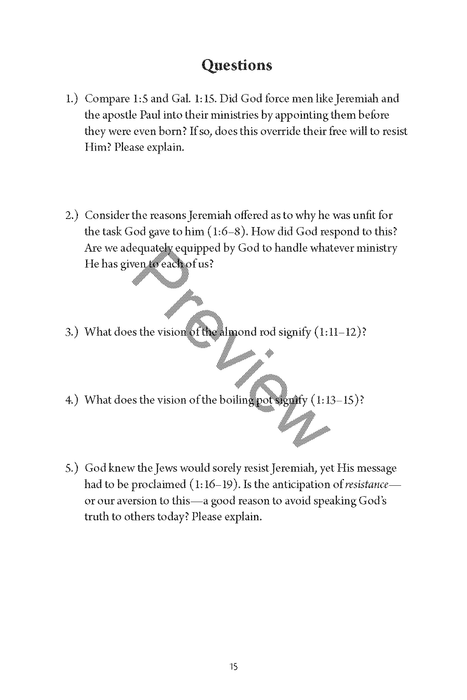A Study of Jeremiah and Lamentations by Chad Sychtysz