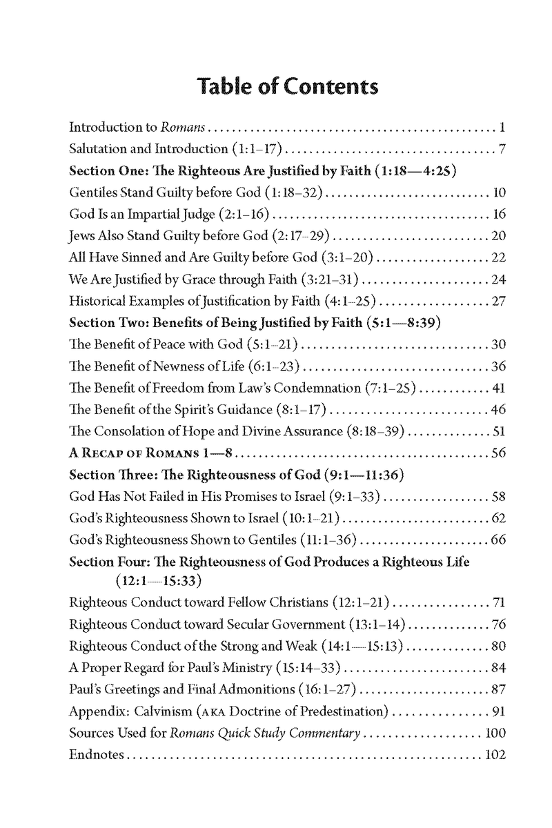 Romans: Quick Study Commentary Series
