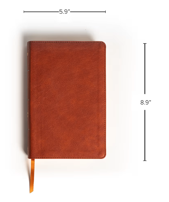 NASB Large Print Personal Size Reference Bible, Burnt Sienna LeatherTouch