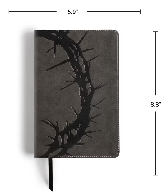 NASB Large Print Personal Size Reference Bible, Charcoal LeatherTouch