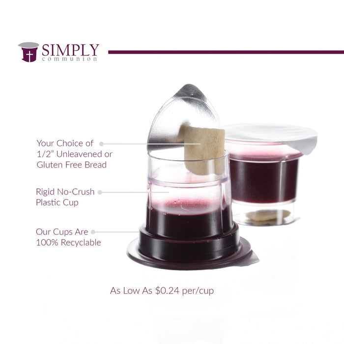 Simply Communion Cups Prefilled Concord Juice And Bread