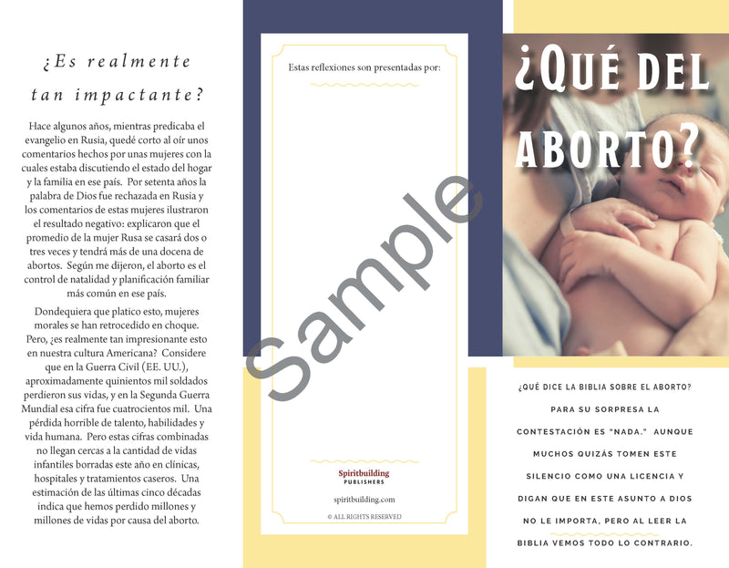 ¿Qué del Aborto? — tratado en español